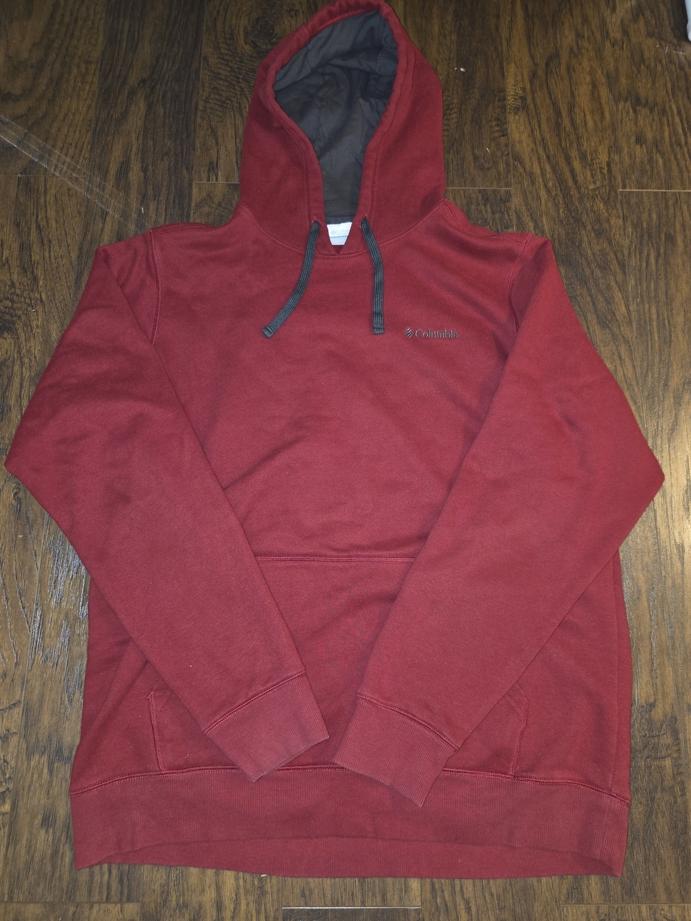Columbia Maroon Hooded Pullover Sweatshirt